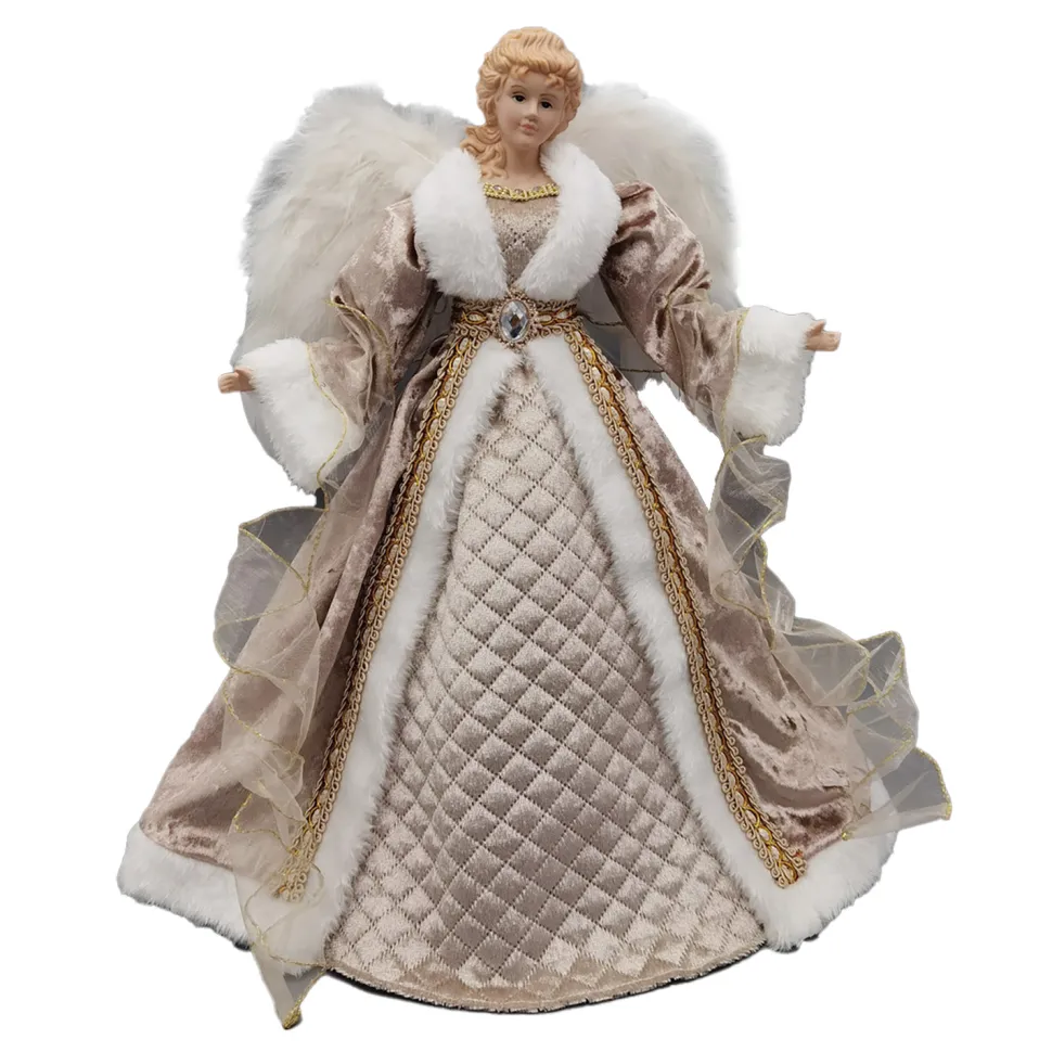 ANGEL TREE TOP 16″ CHAMPAGNE/GOLD