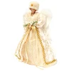 ANGEL TREE TOP 16″ IVORY & GOLD DLX W/ HAT
