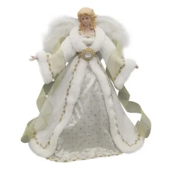 ANGEL TREE TOP 16″ IVORY/GOLD