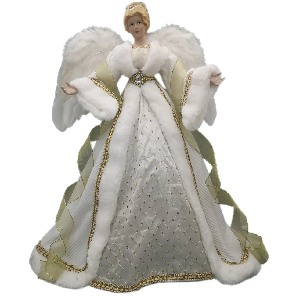 ANGEL TREE TOP 24″ IVORY/GOLD