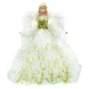 ANGEL TREE TOP 16″ IVORY/GOLD W/ LED LIGHTS