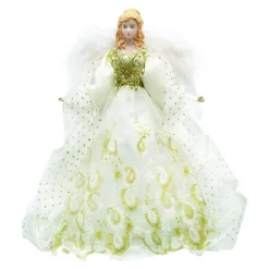 ANGEL TREE TOP 16″ IVORY/GOLD W/ LED LIGHTS