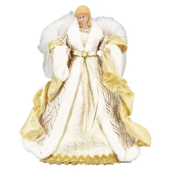 ANGEL TREE TOP 16″ IVORY/GOLD
