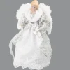 ANGEL TREE TOP 24″ SILVER W/ WHITE LACE