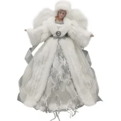 ANGEL TREE TOP 16″ SILVER/WHITE