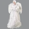 ANGEL TREE TOP 24″ WHITE FAUX FUR W/ LACE W/ HAT