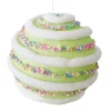 BALL CANDY SWIRL 100MM GREEN W/ MULTI SPRINKLES