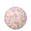 BALL DECOR CANDY LIGHT PINK 100MM W/ MULTI SPRINKLES