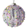 BALL DECOR PURPLE 80MM MELLON W/ MULTI CANDY SPRINKLE