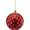 BALL DIAMOND CUT 120MM SHINY RED