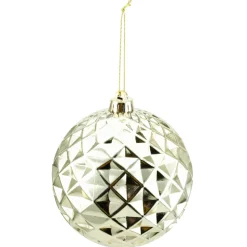 BALL DIAMOND CUT 150MM SHINY LIGHT GOLD