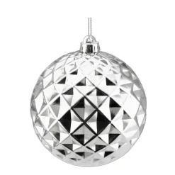 BALL DIAMOND CUT 150MM SHINY SILVER