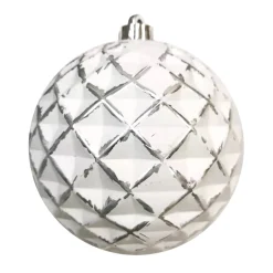 BALL DIAMOND LOOK 150MM WHITE/ SILVER