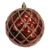 BALL DIAMOND PT. 100MM SHINY RED W/ GOLD GLTR.