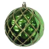 BALL DIAMOND PT. 100MM SHINY GREEN W/ GOLD GLTR.