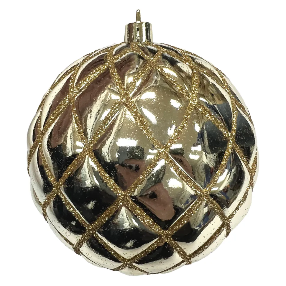 BALL DIAMOND PT. 100MM SHINY GOLD W/ GOLD GLTR.