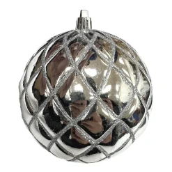 BALL DIAMOND PT. 100MM SHINY SILVER W/ SILVER GLTR.