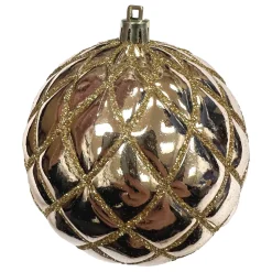 BALL DIAMOND PT. 100MM SHINY ROSE GOLD W/ RG. GLTR.