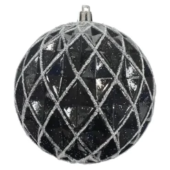 BALL DIAMOND PT. 100MM SHINY BLACK W/ WHITE GLTR.