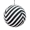 BALL FABRIC 4.5″ BLACK WHITE STRIPES