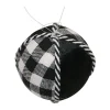 BALL FABRIC BLACK/ WHITE 4″ FABRIC W/ ROPING