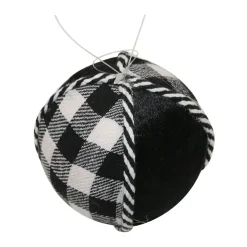BALL FABRIC BLACK/ WHITE 4″ FABRIC W/ ROPING