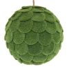 BALL FABRIC FELT SCALLOP 4.5″ GREEN
