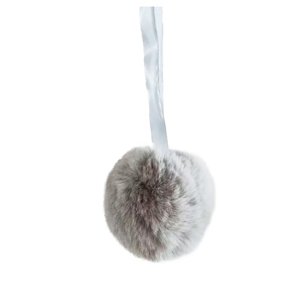 BALL FABRIC FUR 4″ GRAY
