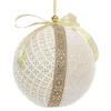 BALL FABRIC4″ IVORY/GOLD 4″