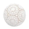 BALL FABRIC LACE 4″ IVORY W/ GLITTER