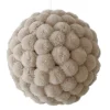 BALL FABRIC POM POMS 6″ CREAM