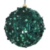 BALL FABRIC SEQUIN 3″ EMERALD GREEN