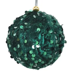BALL FABRIC SEQUIN 3″ EMERALD GREEN