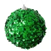 BALL FABRIC SEQUIN 100MM GREEN