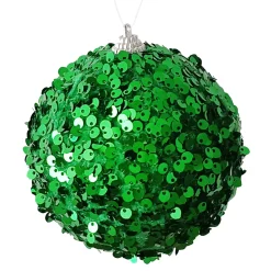 BALL FABRIC SEQUIN 100MM GREEN