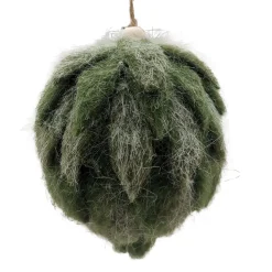 BALL FELT GREEN 3″ FROSTED LOOKED