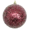 BALL FROSTED BEAD & GLITTER 100MM BOYSENBERRY
