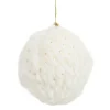 BALL FUR FABRIC FUR 3″ IVORY W/ GOLD
