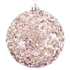 BALL GLITTER & BEAD 105MM BLUSH PINK