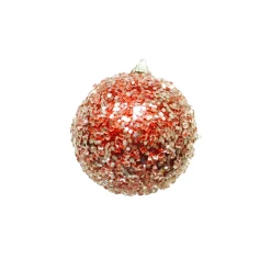 BALL GLITTER & ICE 90MM RED