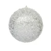 BALL GLITTER & ICE 150MM SILVER