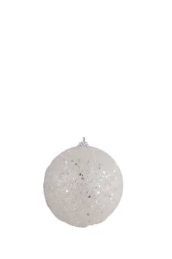 BALL GLITTER & ICE 90MM WHITE