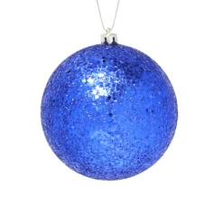 BALL GLITTER 100MM BLUE MIDNIGHT