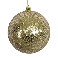 BALL GLITTER 100MM CHAMPAGNE GOLD