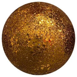 BALL GLITTER 100MM COPPER