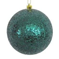 BALL GLITTER 100MM EMERALD GREEN