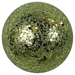 BALL GLITTER 100MM OLIVE GREEN