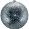 BALL GLITTER 100MM PEWTER
