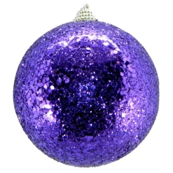 BALL GLITTER 100MM PURPLE