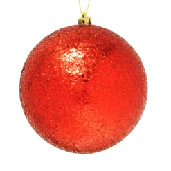 BALL GLITTER 120MM RED